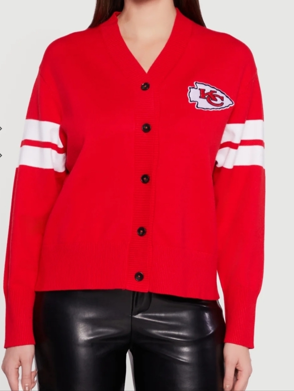 NEW - NFL Kansas City Chiefs Red Cardigan